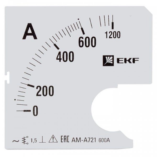  Шкала сменная для A721 600/5А-1.5 PROxima EKF s-a721-600 