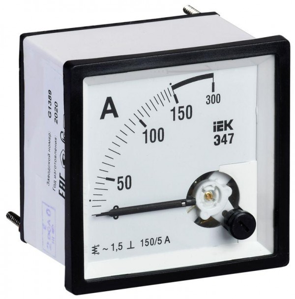  Амперметр Э47 72х72мм 150/5А кл. точн. 1.5 IEK IPA10-6-0150-E 