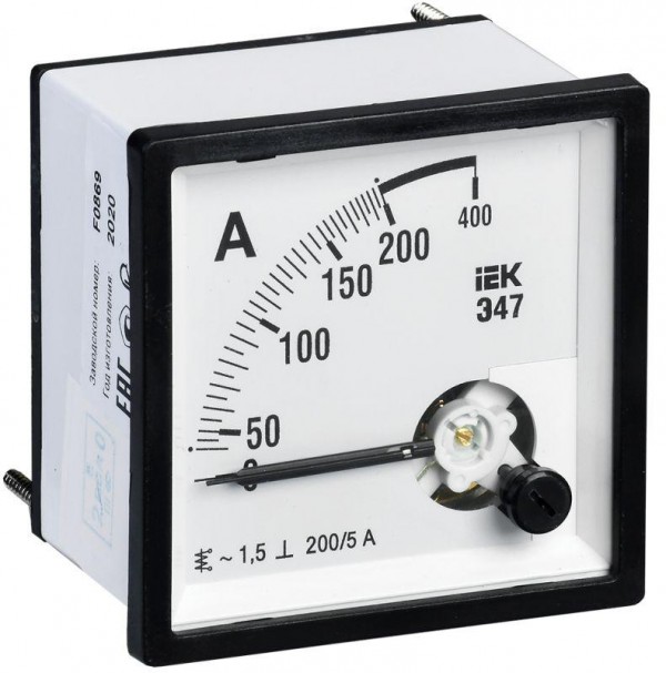  Амперметр Э47 72х72мм 200/5А кл. точн. 1.5 IEK IPA10-6-0200-E 