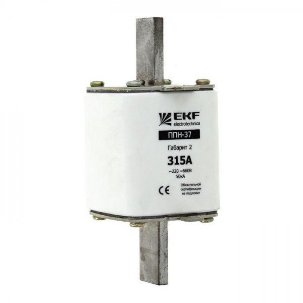  Вставка плавкая ППН-37 400/250А габарит 2 EKF fus-37/400/250 