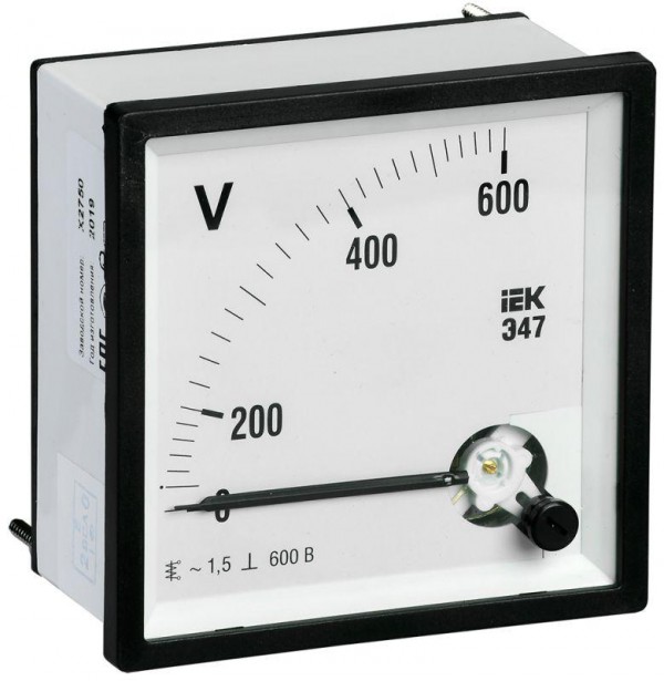  Вольтметр Э47 96х96мм 600В кл. точн. 1.5 ИЭК IPV20-6-0600-E 