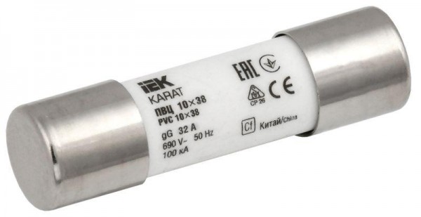  Вставка плавкая цилиндрическая ПВЦ 10х38 32А KARAT ИЭК MFL10-032 