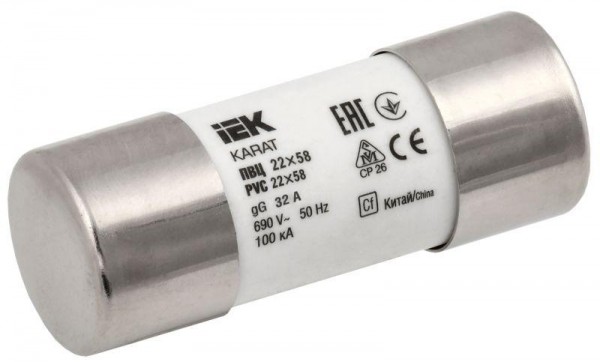  Вставка плавкая цилиндрическая ПВЦ 22х58 32А KARAT ИЭК MFL30-032 