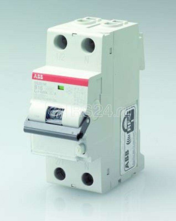  Выключатель автоматический дифференциального тока DS201 C10 AC30 10А 30мА ABB 2CSR255080R1104 