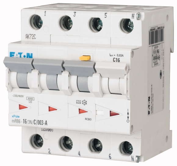  Выключатель диф. 3+Nп 4.5кА 32А 100мА (СА) MRB4-32/3N/C/01-A EATON 167509 