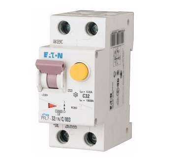  Выключатель авт. диф. тока 1+N С 32/0.3А (AC) 10кА PFL7-32/1N/C/03 EATON 165673 