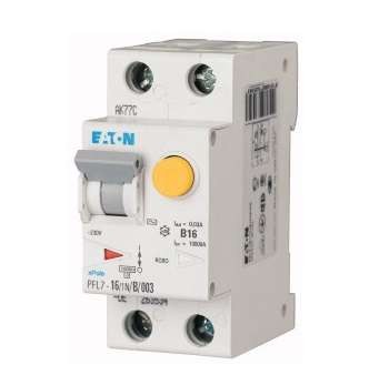  Выключатель авт. диф. тока 1+N С 16/0.03А (AC DC) PFL7-16/1N/C/003-A-DE 10кА EATON 263538 
