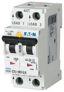  Выключатель авт. диф. тока 2п 30мА 25А FRBDM-C25/2/003-G/A цифровой EATON 168206 