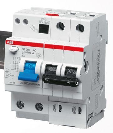  Выключатель авт. диф. тока 2п 4мод. C 10А DS202M 30мА A ABB 2CSR272001R1104 