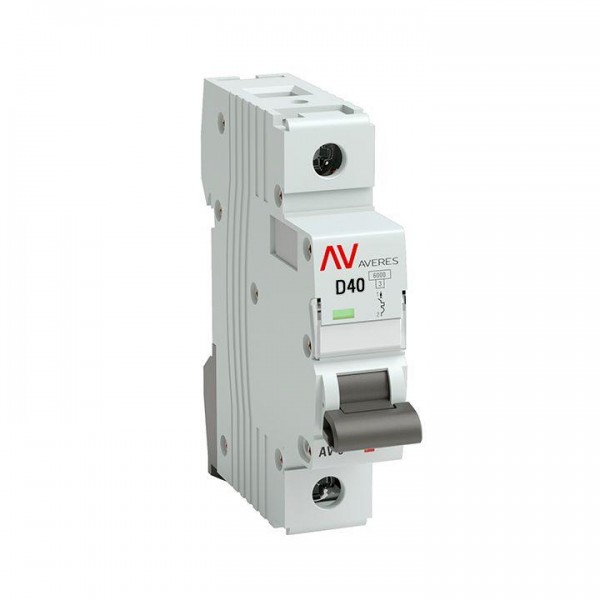  Выключатель автоматический модульный 1п D 40А 10кА AV-10 AVERES EKF mcb10-1-40D-av 