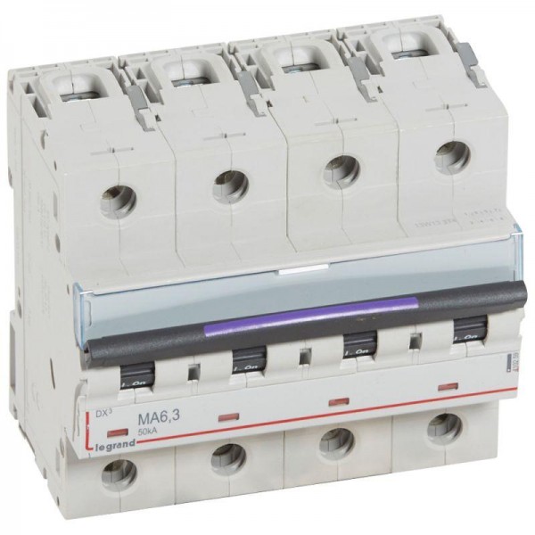  Выключатель автоматический модульный 4п MA 6.3А 50кА DX3 Leg 410259 