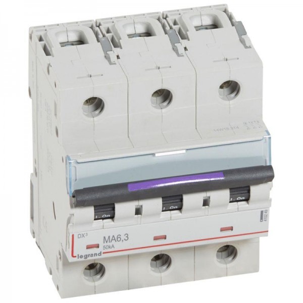  Выключатель автоматический модульный 3п MA 6.3А 50кА DX3 Leg 410249 