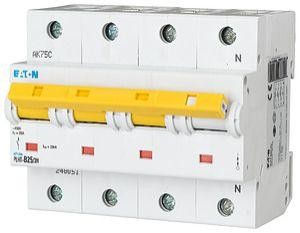  Выключатель автоматический модульный 4п (3P+N) D 25А 25кА PLHT-D25/3N EATON 248069 