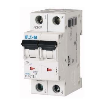  Выключатель автоматический модульный 2п C 13А 6кА PL6-C13/2 EATON 286566 