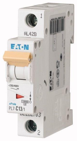  Выключатель автоматический модульный 1п C 13А 10кА PL7-C13/1 EATON 262703 