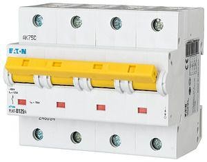  Выключатель автоматический модульный 4п C 125А 15кА PLHT-C125/4 EATON 248093 