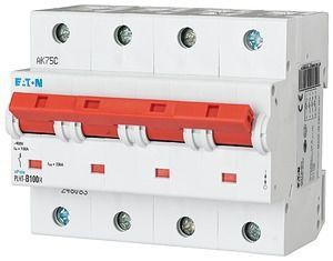  Выключатель автоматический модульный 4п B 100А 20кА PLHT-B100/4 EATON 248083 