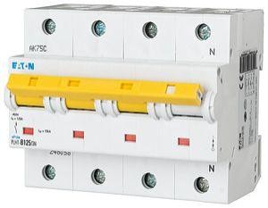  Выключатель автоматический модульный 4п (3P+N) B 125А 15кА PLHT-B125/3N EATON 248058 