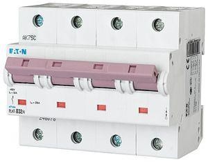  Выключатель автоматический модульный 4п B 32А 25кА PLHT-B32/4 EATON 248078 