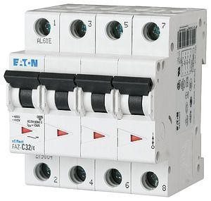  Выключатель автоматический модульный 4п D 8А 15кА FAZ-D8/4 EATON 279079 