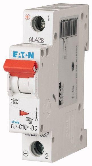 Выключатель автоматический модульный 1п C 10А 6кА PL7-C10/1-DC EATON 264887 