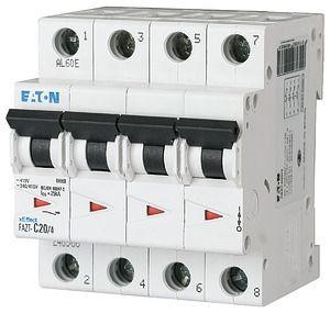  Выключатель автоматический модульный 4п C 6А 25кА FAZT-C6/4 EATON 240955 