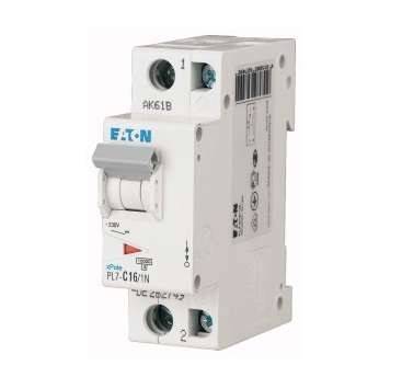  Выключатель автоматический модульный 2п (1P+N) C 5А 10кА PL7-C5/1N EATON 165236 