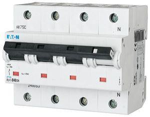  Выключатель автоматический модульный 4п (3P+N) C 40А 25кА PLHT-C40/3N EATON 248062 