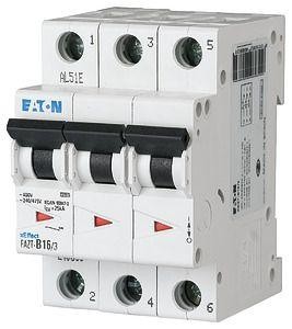  Выключатель автоматический модульный 3п C 4А 25кА FAZT-C4/3 EATON 240889 