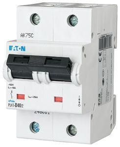  Выключатель автоматический модульный 2п B 40А 25кА PLHT-B40/2 EATON 248001 