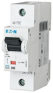  Выключатель автоматический модульный 1п D 40А 25кА PLHT-D40 EATON 247993 