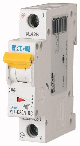  Выключатель автоматический модульный 1п C 25А 6кА PL7-C25/1-DC EATON 264891 