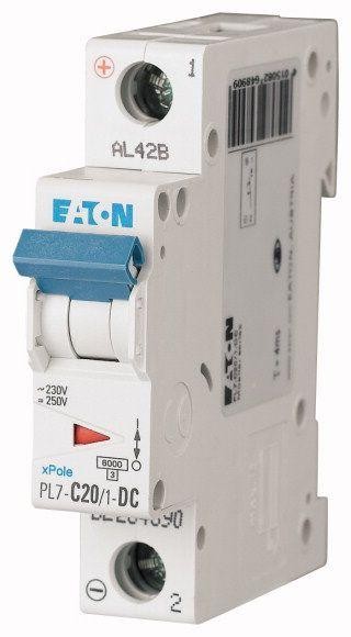  Выключатель автоматический модульный 1п C 20А 6кА PL7-C20/1-DC EATON 264890 