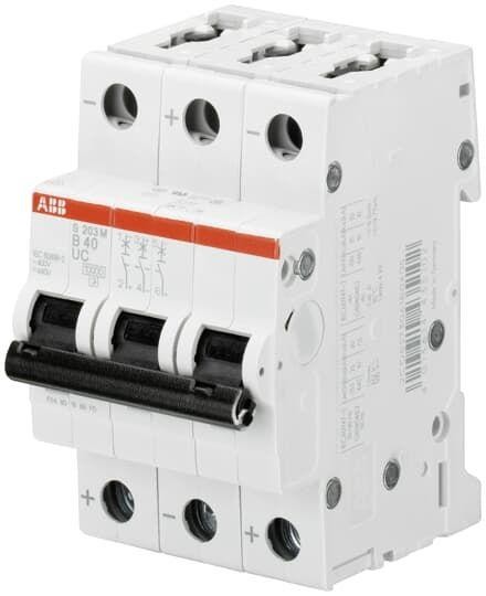  Выключатель автоматический модульный 3п B 40А 10кА S203M B40UC ABB 2CDS273061R0405 