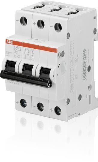 Выключатель автоматический модульный 3п Z 8А 10кА S203M Z8UC ABB 2CDS273061R0408 