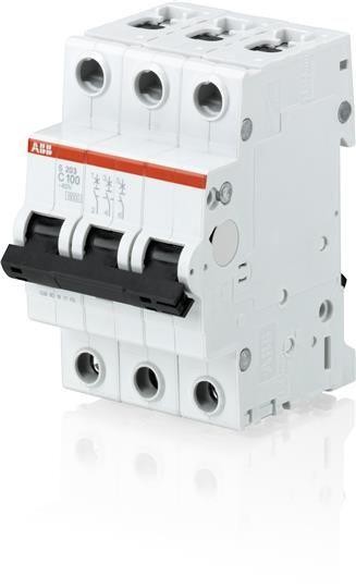  Выключатель автоматический модульный 3п C 80А 6кА S203 C80 ABB 2CDS253001R0804 