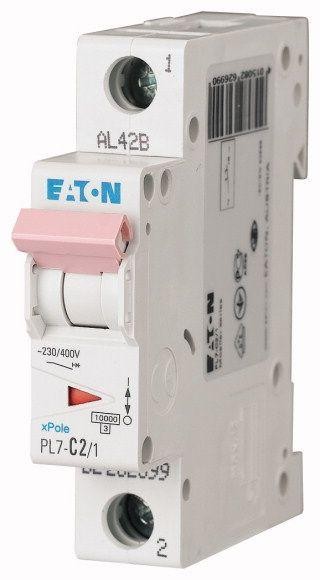  Выключатель автоматический модульный 1п C 2А 10кА PL7-C2/1 EATON 262699 