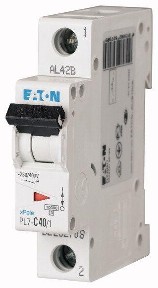  Выключатель автоматический модульный 1п C 40А 10кА PL7-C40/1 EATON 262708 