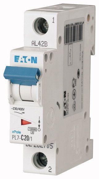  Выключатель автоматический модульный 1п C 20А 10кА PL7-C20/1 EATON 262705 