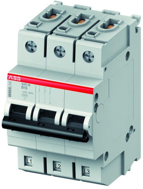  Выключатель автоматический модульный 3п C 25А 6кА S403E-C25 ABB 2CCS553001R0254 