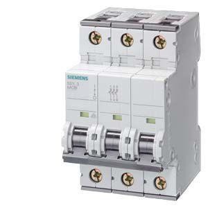  Выключатель автоматический модульный 3п D 6А 10кА Siemens 5SY43068 