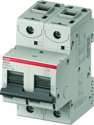  Выключатель автоматический модульный 2п K 63А 50кА S802S-UCK63 ABB 2CCS862001R1597 