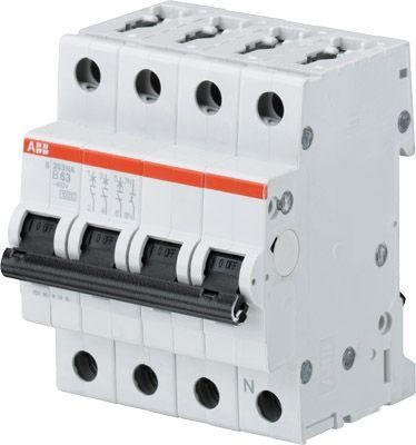  Выключатель автоматический модульный 4п (3P+N) B 40А 10кА S203M B40NA ABB 2CDS273103R0405 