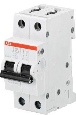  Выключатель автоматический модульный 2п Z 8А 6кА S202 Z8 ABB 2CDS252001R0408 