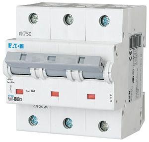  Выключатель автоматический модульный 3п B 80А 20кА PLHT-B80/3 EATON 248030 