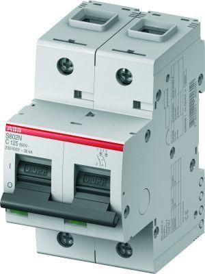  Выключатель автоматический модульный 2п C 40А 6кА S802N C40 ABB 2CCS892001R0404 