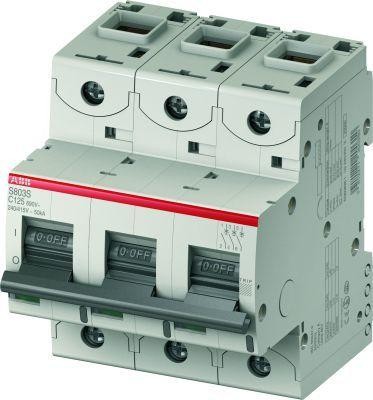  Выключатель автоматический модульный 3п C 125А 50кА S803S C125 ABB 2CCS863001R0844 