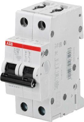  Выключатель автоматический модульный 2п C 8А 6кА S202 C8 ABB 2CDS252001R0084 