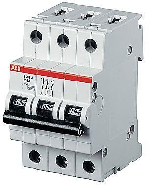  Выключатель автоматический модульный 3п D 50А 6кА S203P D50 ABB 2CDS283001R0501 