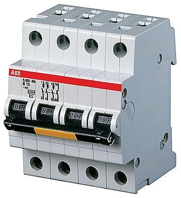  Выключатель автоматический модульный 4п (3P+N) D 8А 25кА S203P D8NA ABB 2CDS283103R0081 